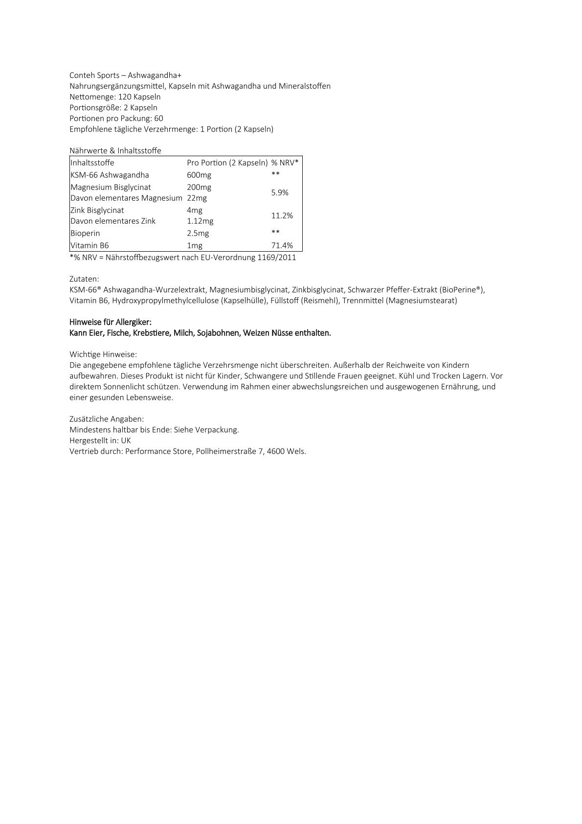 Conteh Sports - Ashwagandha+