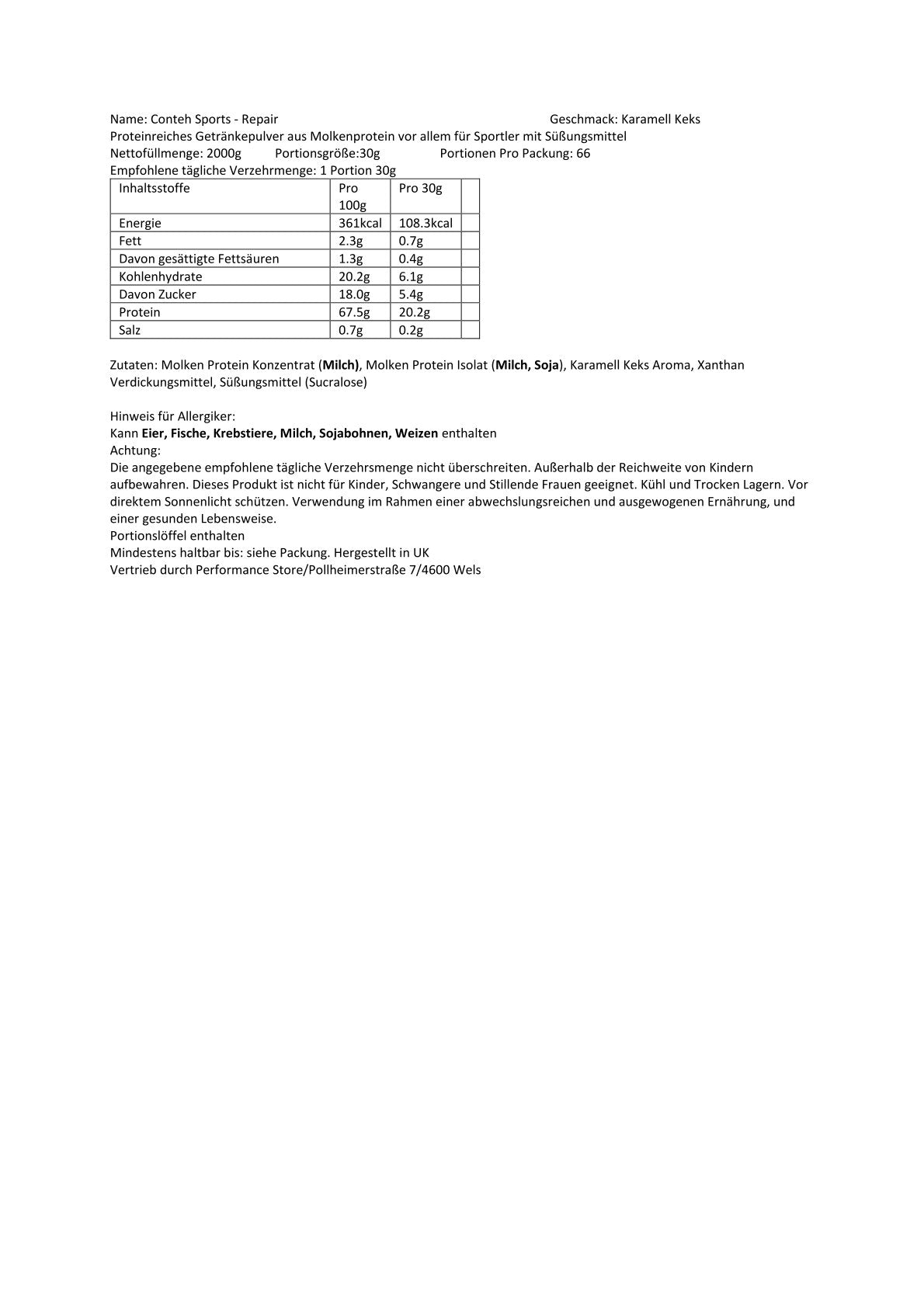 Conteh Sports - Repair Whey