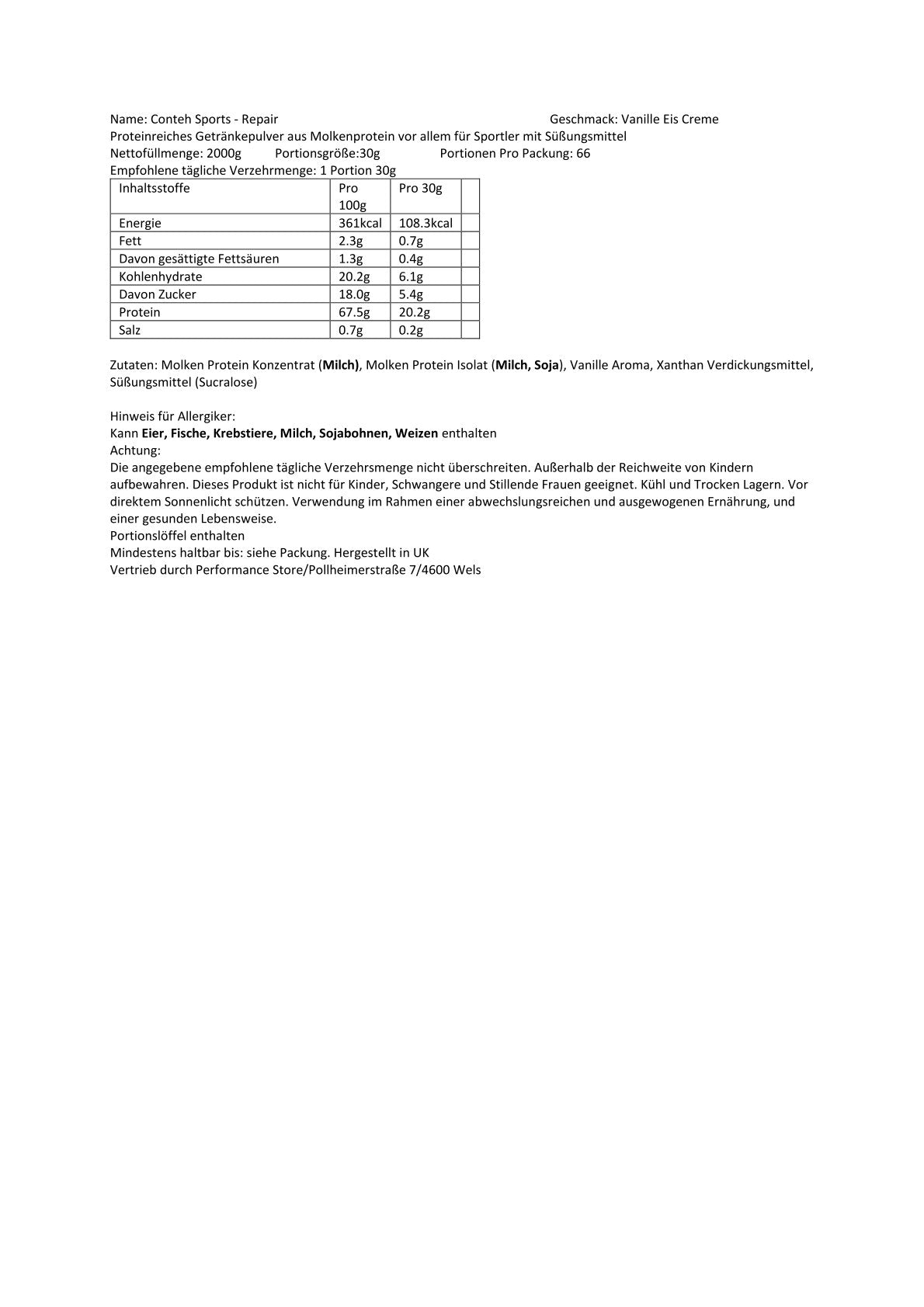 Conteh Sports - Repair Whey