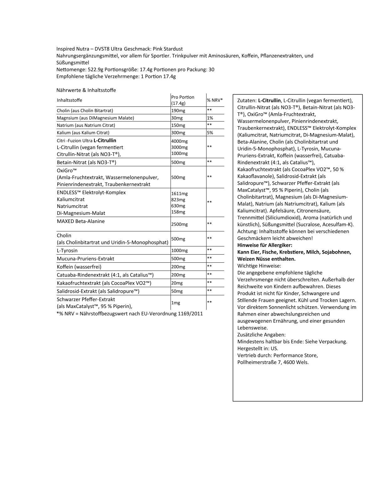 Inspired Nutra - DVT8 Ultra