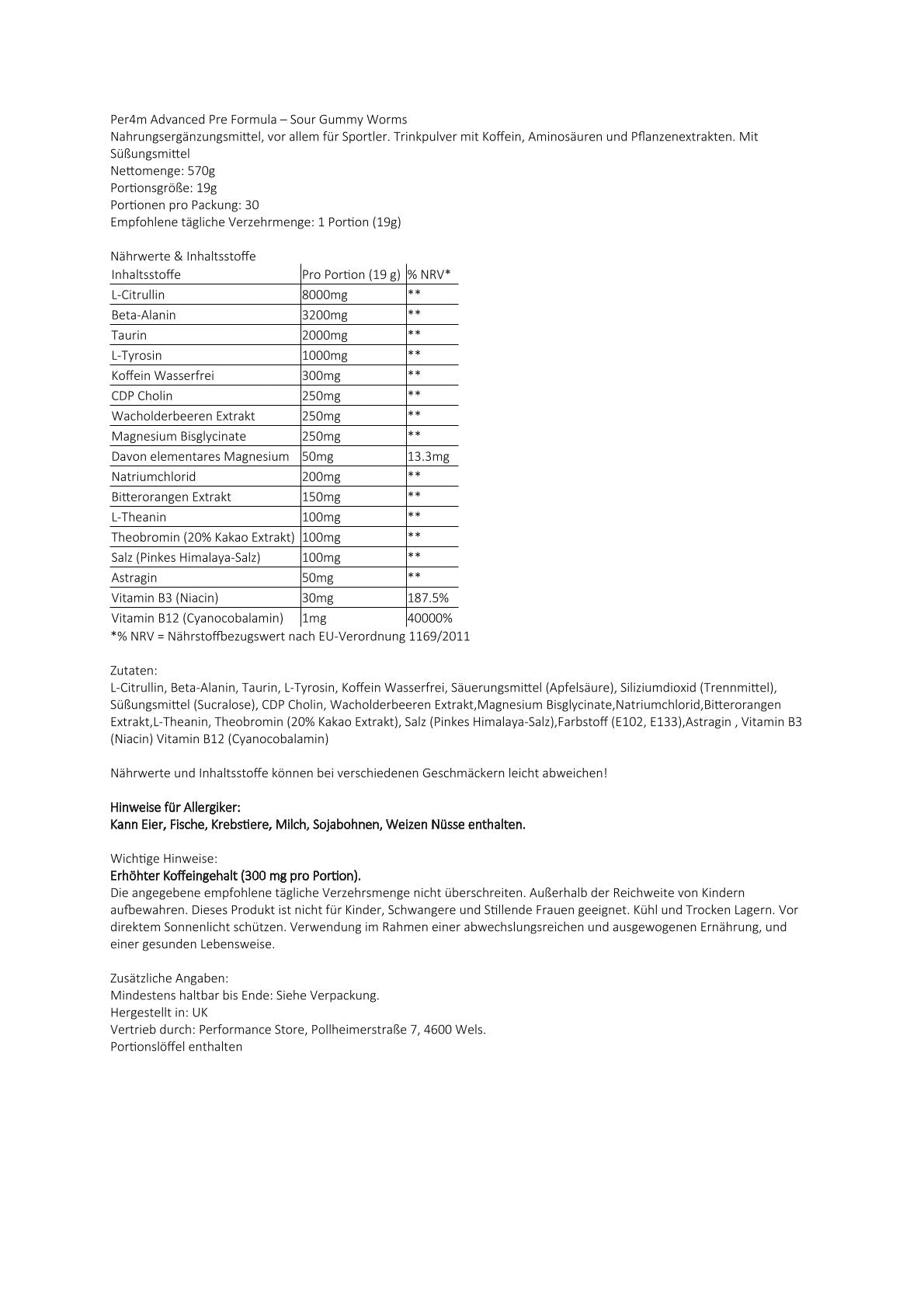 Per4m - Pre Stim Advanced