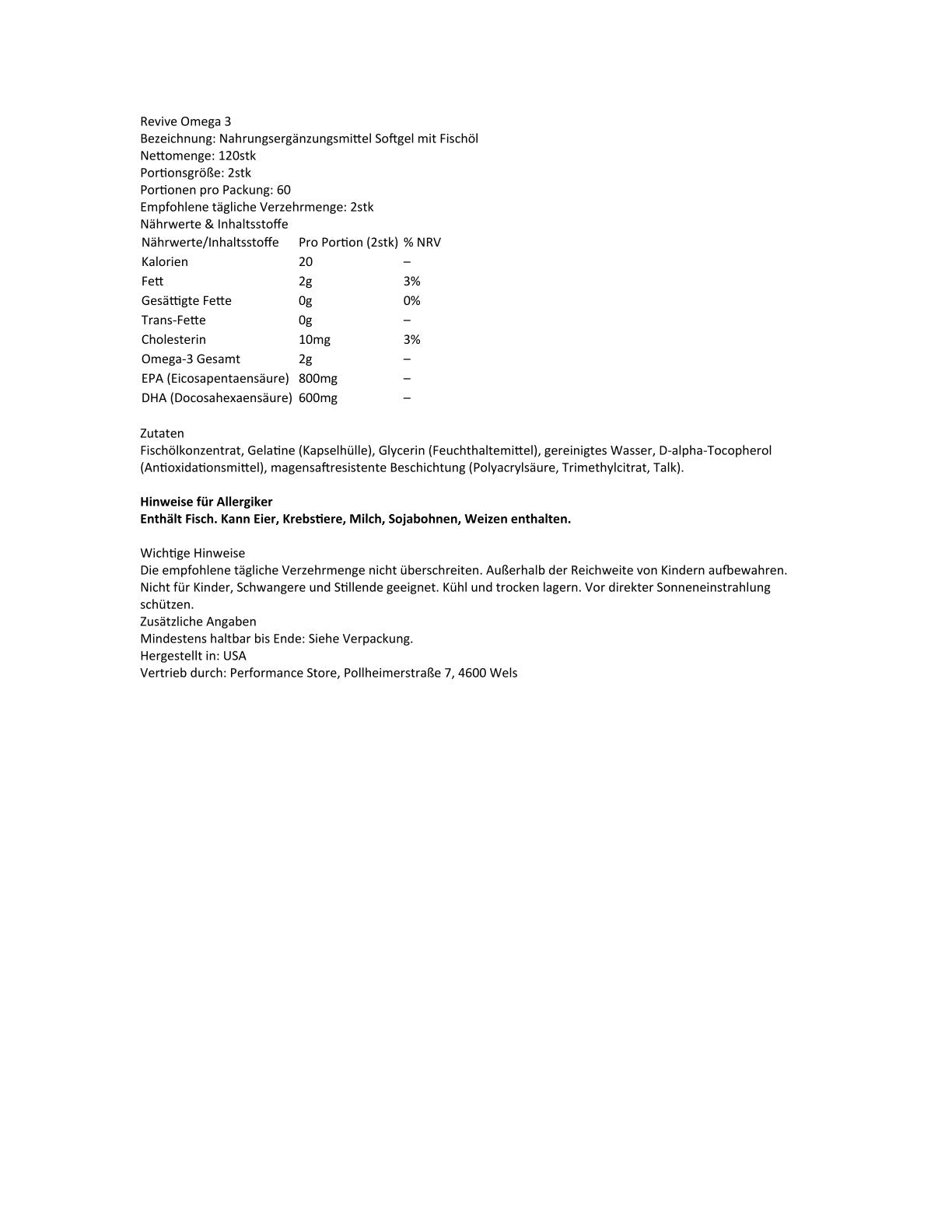 Revive MD - Omega 3