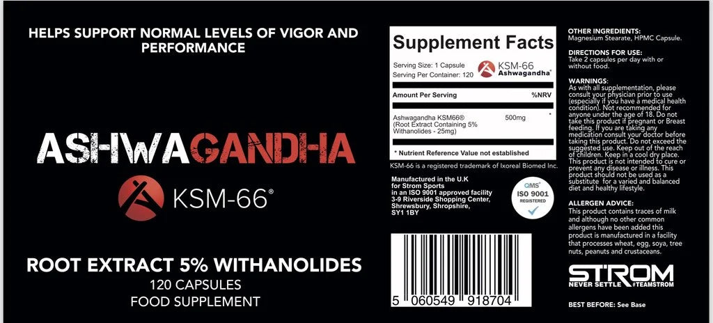 Strom Sports - Ashwagandha Ksm-66