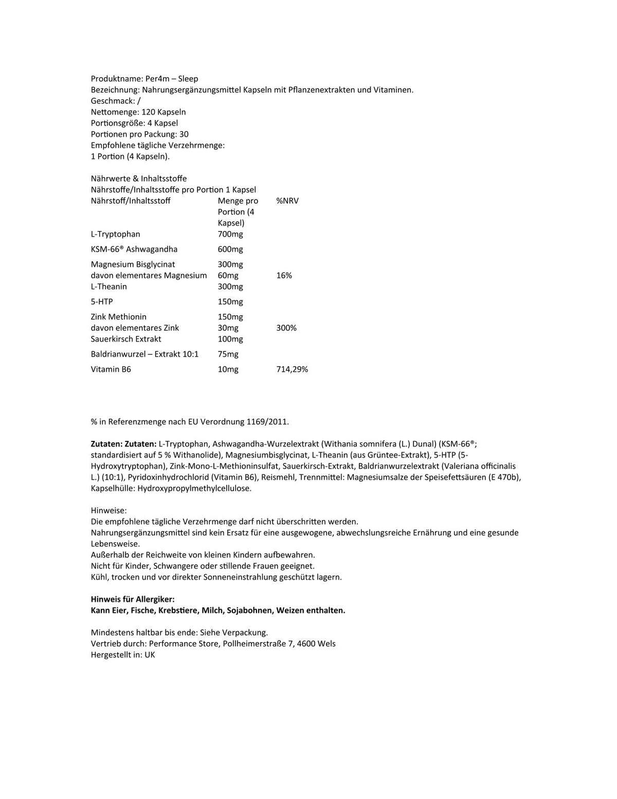 Per4m - Sleep Capsules