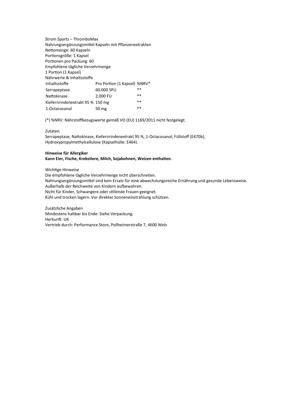 Strom Sports  - Thrombomax